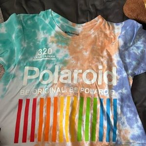tie dye polaroid crop top.